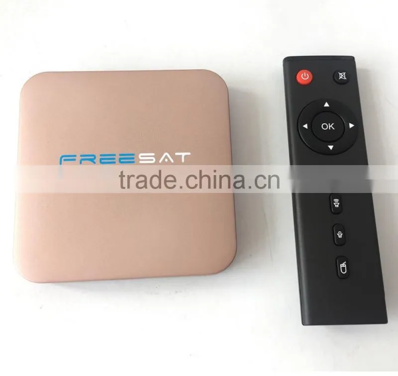 2016 Latest Android 6.0 Amlogic S905X Freesat 2GB+8GB Powerful Android TV Box Internet OTT TV Box For Wholesale