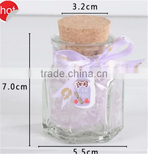 glass bottle with cork rectangular shape