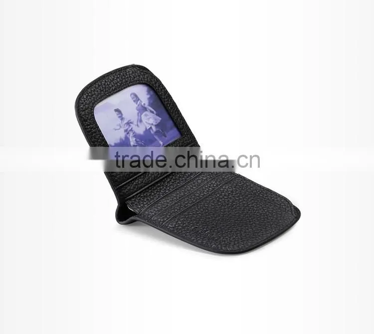 Wholesale wallet leather men minimalist card wallet with RFID blocking