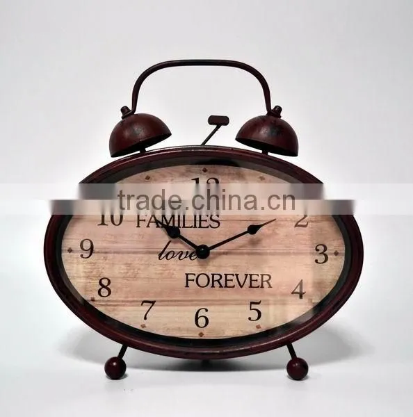 Metal desktop clock