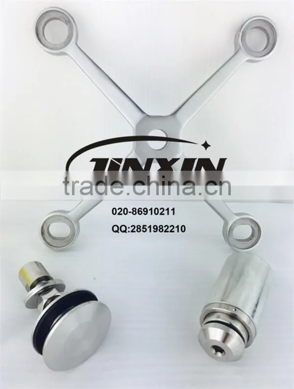 JINXIN Four Claws Stainless Steel SS304 Glass Spider Fittings Heavy Duty Type 200mm