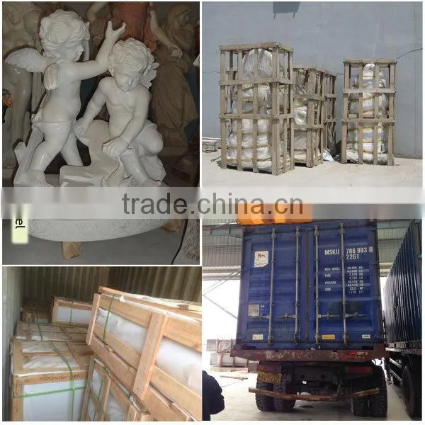 Outdoor Garden White Marble Woman Stone Sculptures