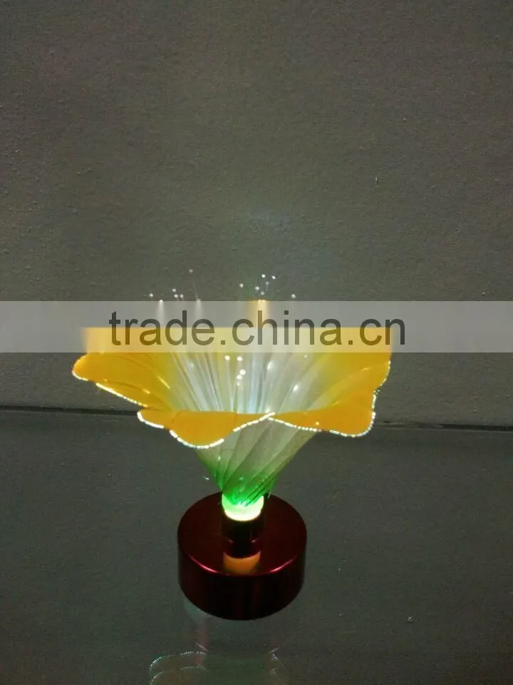 handmade 7colors LED fiber optic artificial flower wedding decoration
