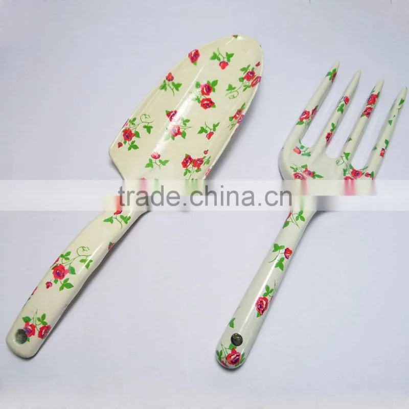 Hot sale lady mini size hand floral printed garden tool shovel