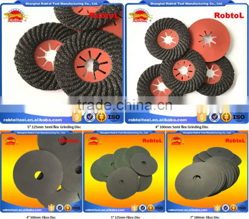 4.5" 115MM Semiflex Grinding Disc Wheel Abrasive Silicon Carbide Aluminium Oxide Sanding Fibre disc Resin Sand Wheel