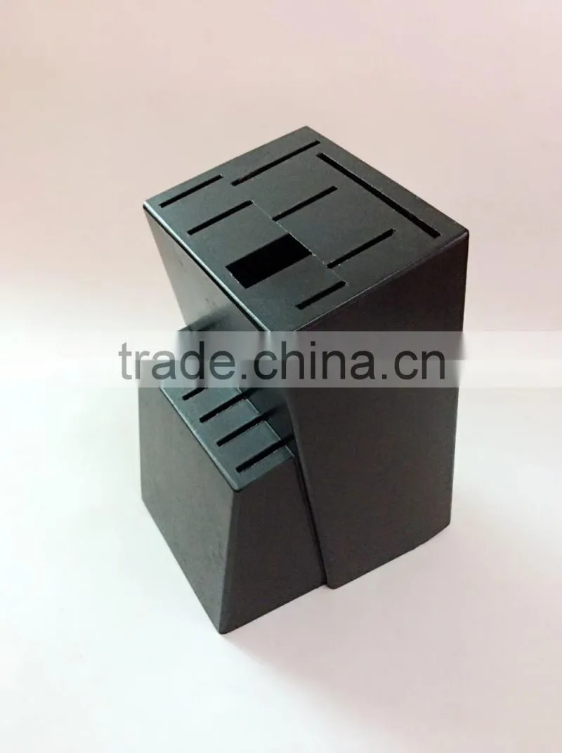 14slots Wooden black coated wooden knife block,holder,stander