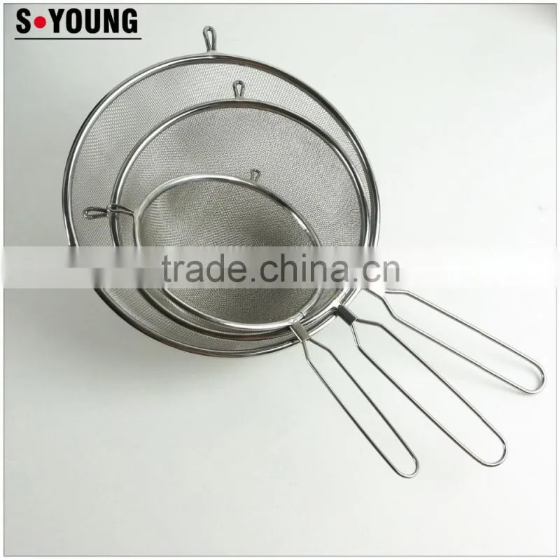 43016 Set of 3 Fine Mesh Stainless Steel Strainers