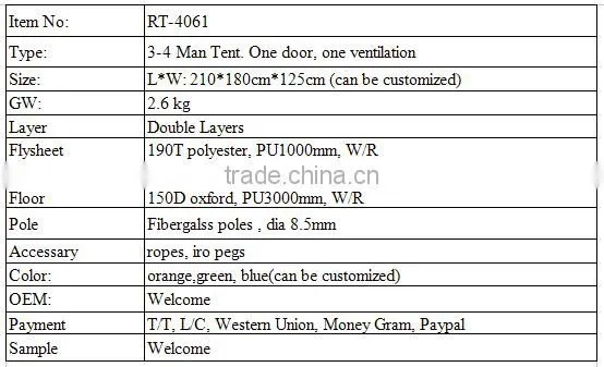 Factory Price Waterproof custom print camping tent