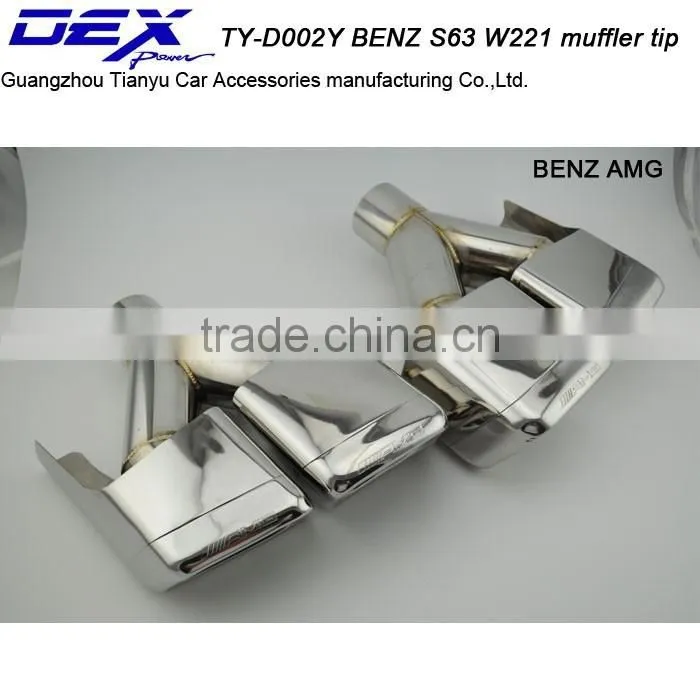 Tianyu DEX auto tuning SS304 b-enz amg s63 w221 exhaust pipe tail tip