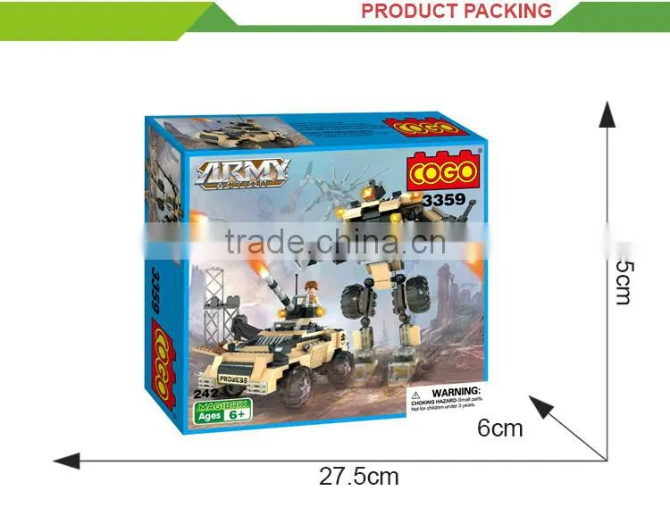 242 PCS Building blocks plastic toy army soldiers