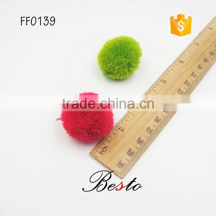 Gold supplier new design colorful small fur ball for key chain/hat decoration