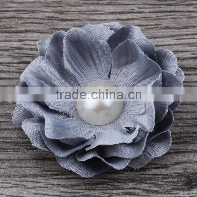 small fabric flower clip for kids hair accessories