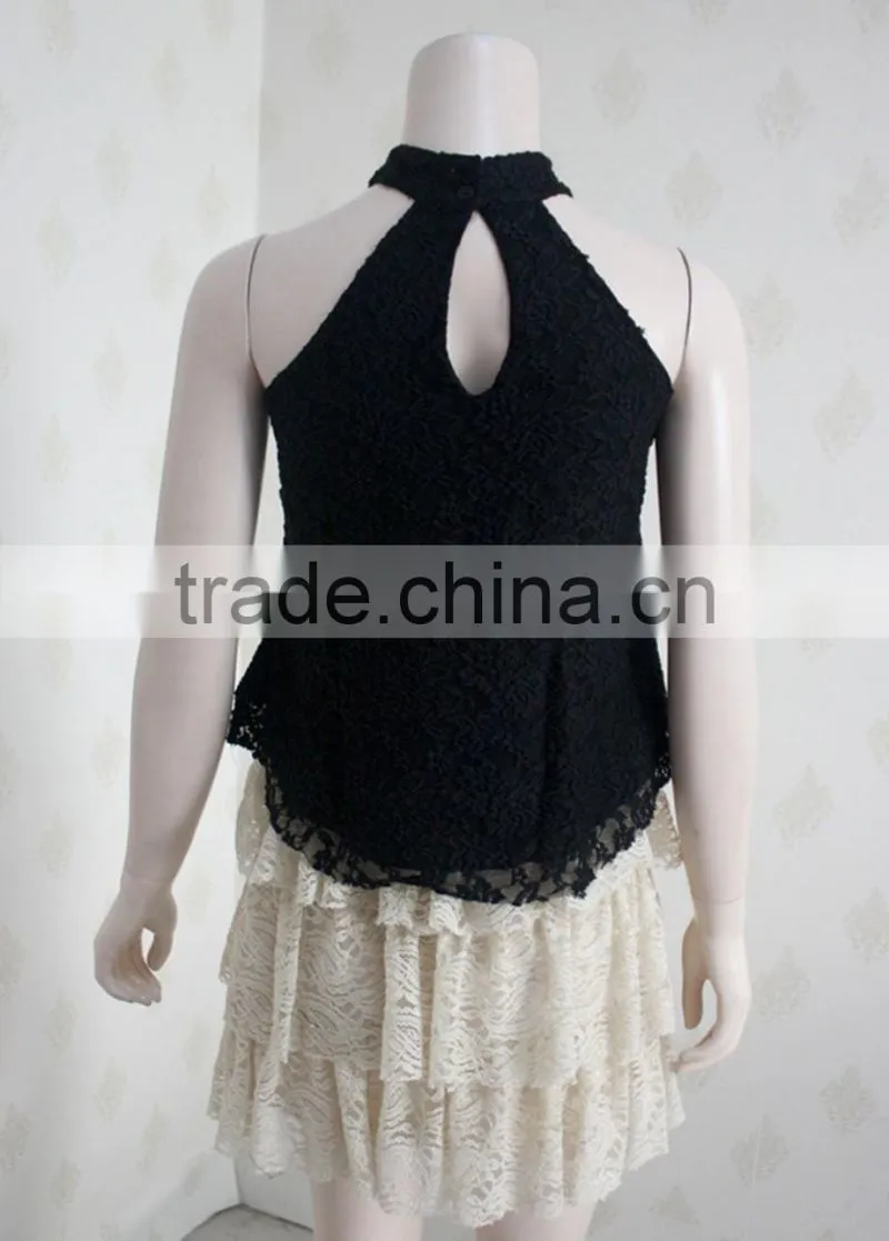 Sexy Lace Back Cross Tank Top New Design Crow Top