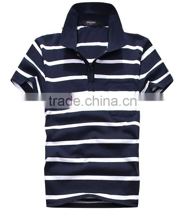 China Supplier New Design Custom Striped Polo Shirt PLS-12