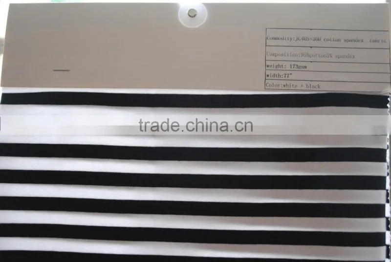 77"wide 170g/sqm cotton spandex fabric,fabric striped