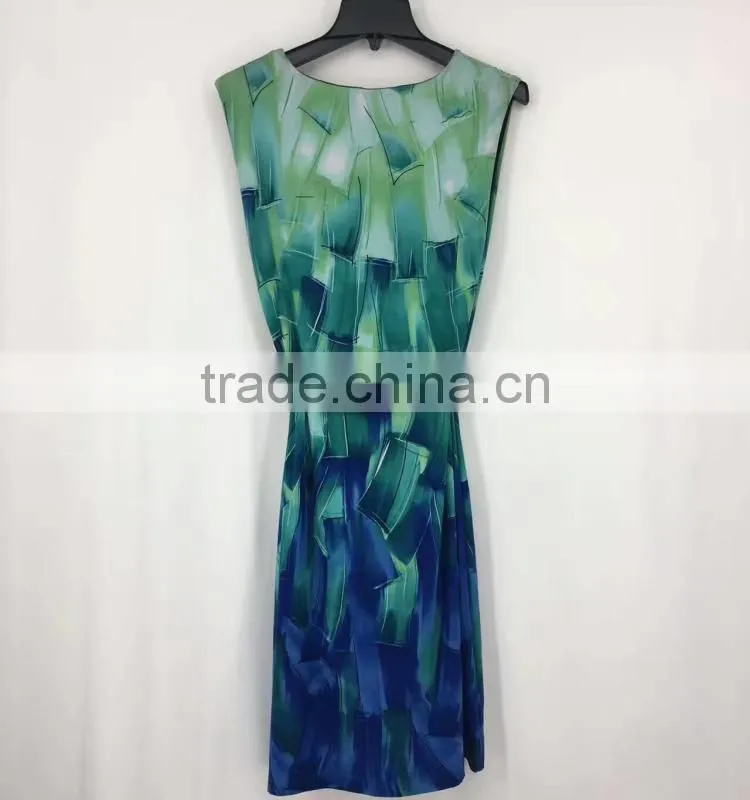 Women clearance lots sleeveless digital print summer dress