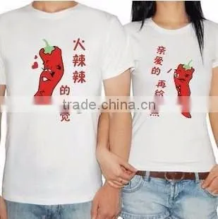 White/gray Color short sleeve o-neck cotton couple bulk wholesale unisex t-shirts