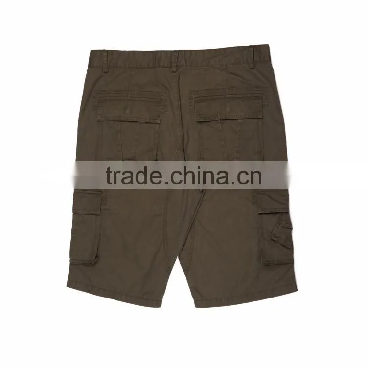 Apparel factory fashion design army green micro cheap chino six pockets sports short pants