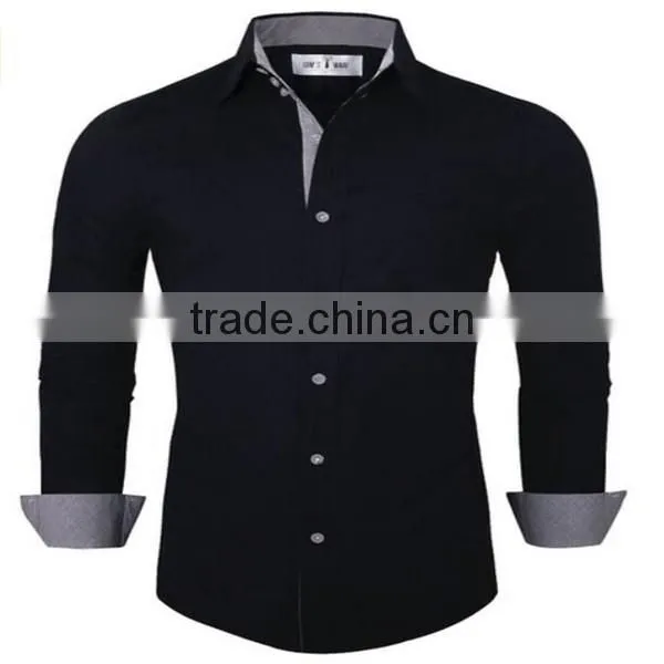 2016 new wholesale Classic Slim Fit Plaid custom mens casual dress shirts