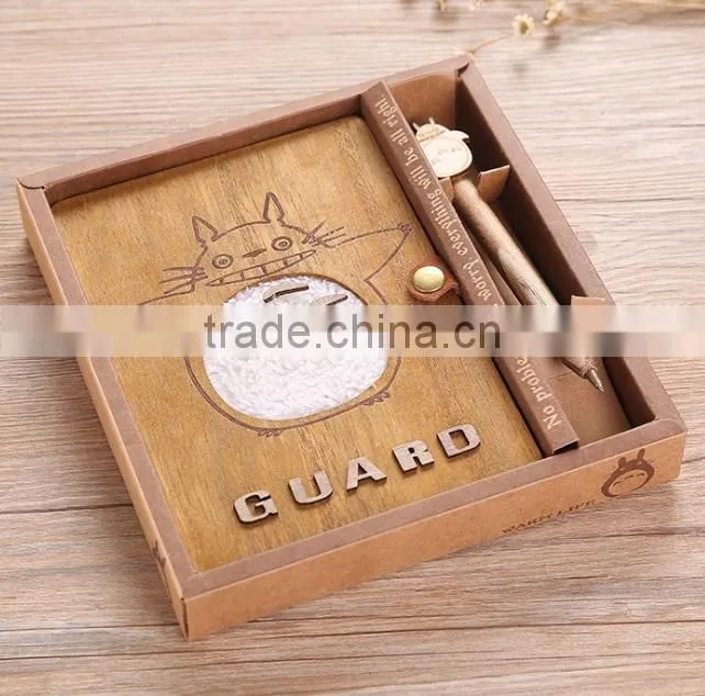 My Neighbor Totoro Cartoon Wooden Birthday Gift Anime Notebook For Student