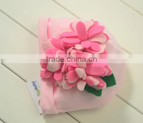 pretty flower cotton children kids baby hat