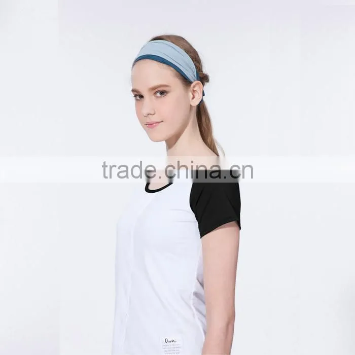 Women stylish 2 tone elastic sport hair band