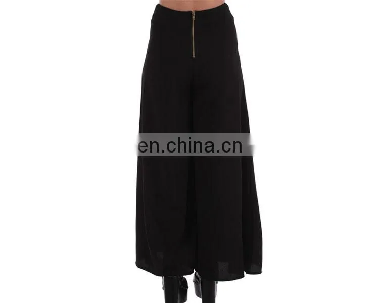China manufacturer black fashion cheap palazzo pants