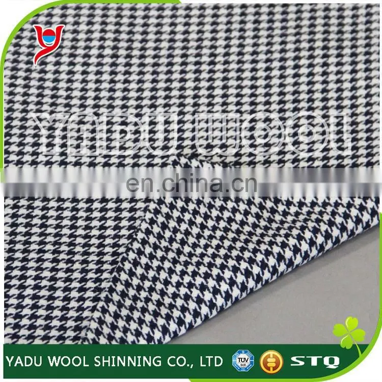 2017 Classic design black and white houndstooth high-density woolen winter overcoat fabric