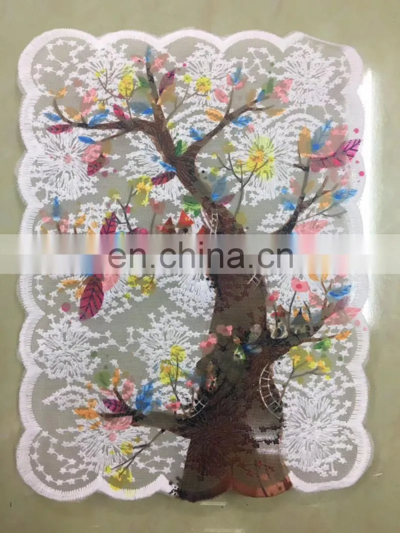 new popular embroidery milk silk mesh printing lace design