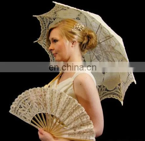 Wholesale 15 cm cheap lace hand fan for wedding decoration