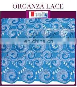 2015 latest embroidered silk organza fabric