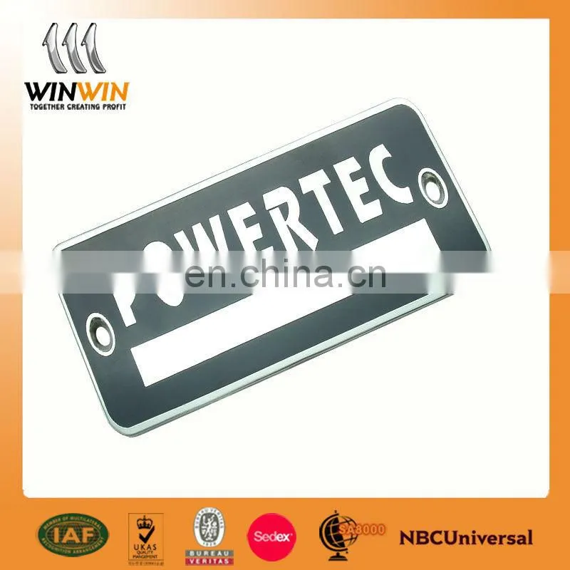 2013 electrical appliances nameplate/custom brass nameplates/nameplate wholesale/manufacturer