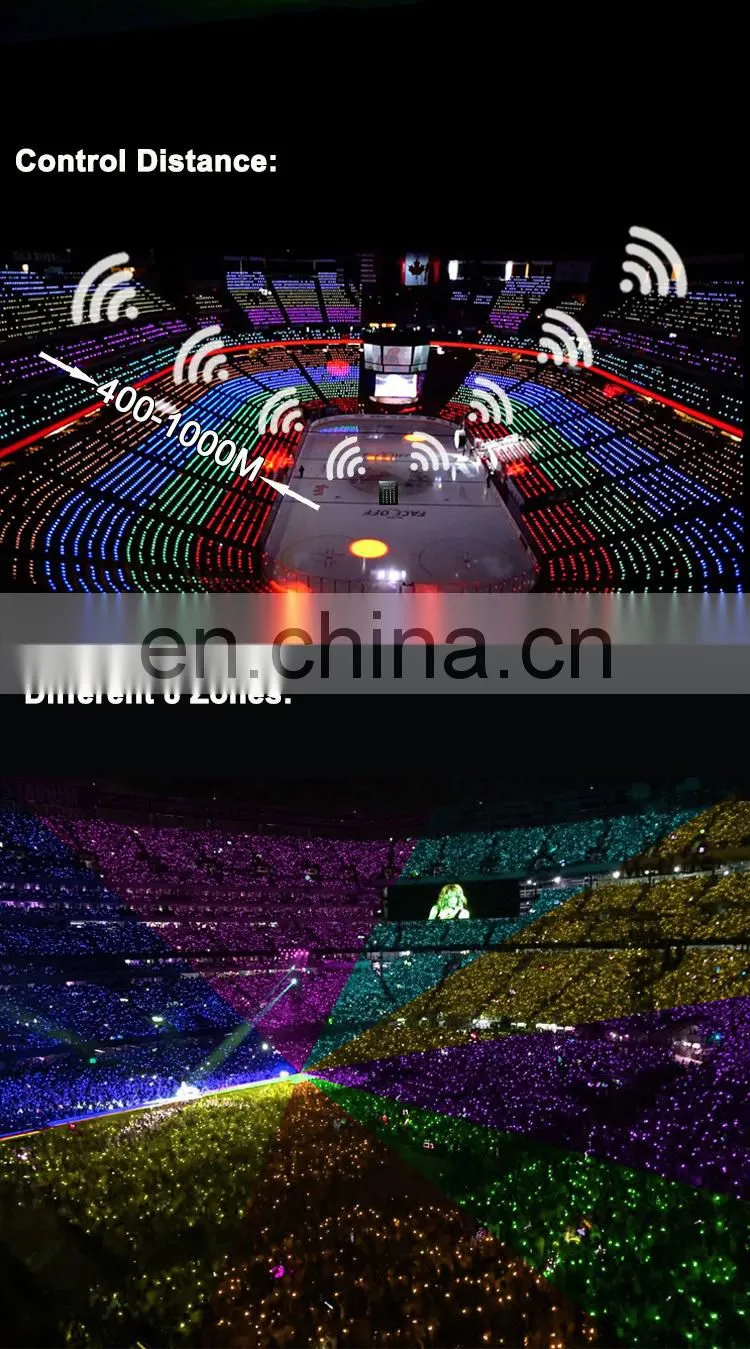 Night Safety Sport Event Light 2017 Bracelet Material Silicone+ABS Remote Controlled Bracelet Flashing 15 Colors