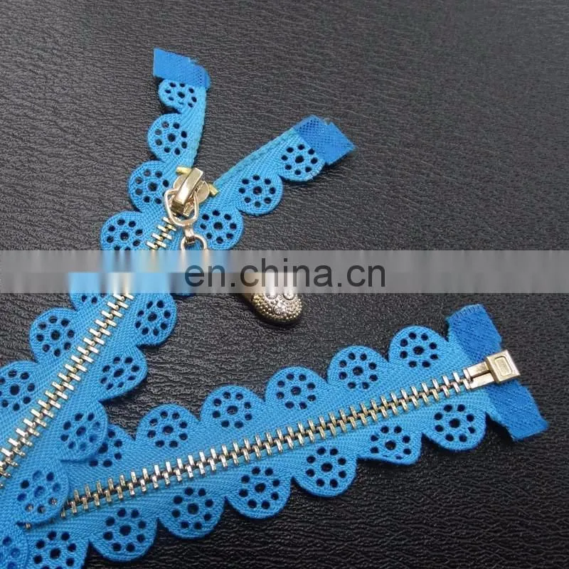Wholesale cheap chocolate color brass zippers