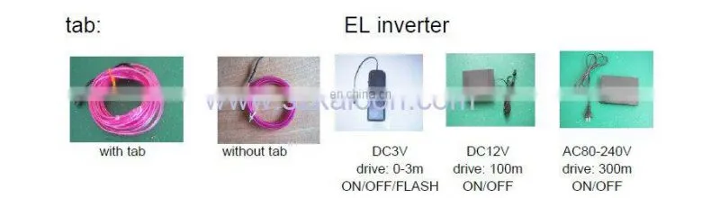 2016 Hot Sale Flexible Atmosphere Light Electroluminescent Neon Glowing EL Chasing Wire