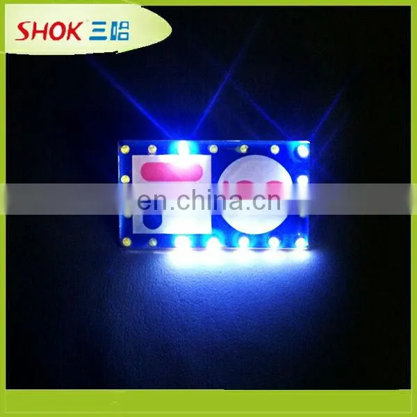 LED name badge with DIY message&words