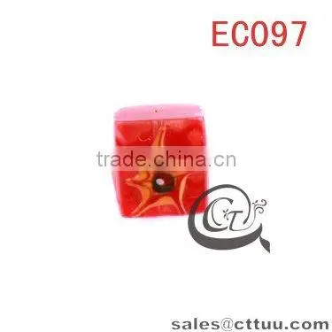 Popular red color cube &round beads for diy jewelry kits EC097 (DIY)