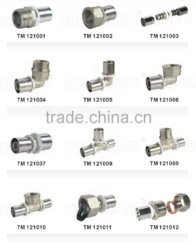 Hot selling 120 series press fitting male union female gas fitting for pex-al-pex pipe