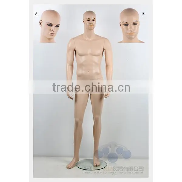 Factory price fiberglass skin color male mannequin on sale