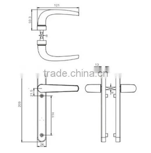 M003A door accessories doors handle lock