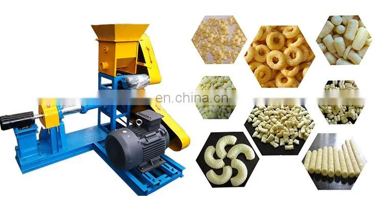 Rice Corn Puff Food Snack Extruder Making Machine Manufacturer Price For Sale