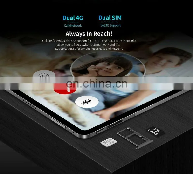 New arrival Teclast T40 Plus 4G Phone Call Tablet PC 10.4 inch 8GB 128GB 6600mAh Battery Android 11 Unisoc T618 Octa Core Tablet