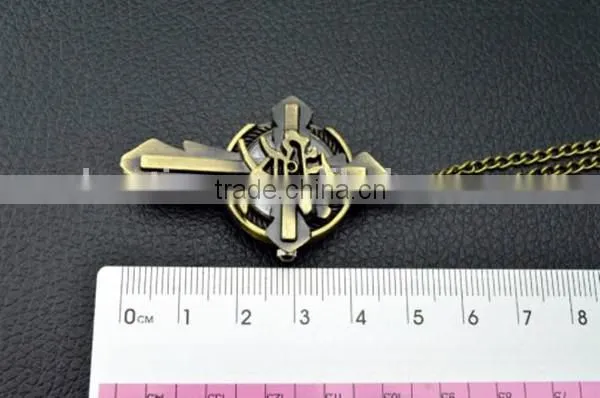 bronze lovely vintage key design quartz necklace watch watch key of love necklace watch