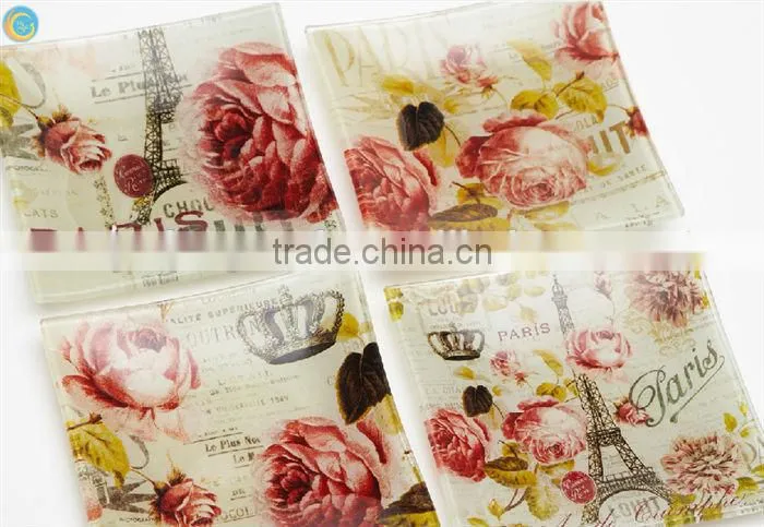 square glass candy tray charger plate dinnerware set