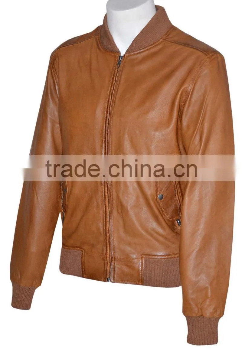 Brown leather jackets for men