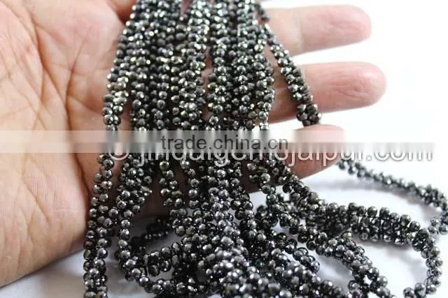 Black Diamond Top Quality Faceted Drop Beads