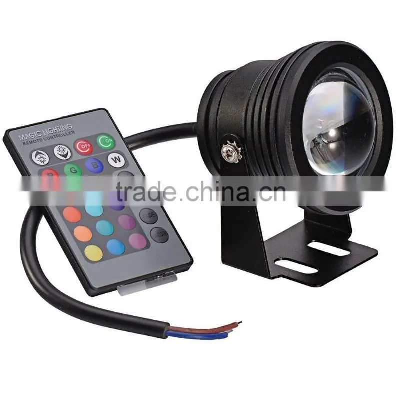 Waterproof underwater lights rgb ip68 led underwater light 10w remote conrol