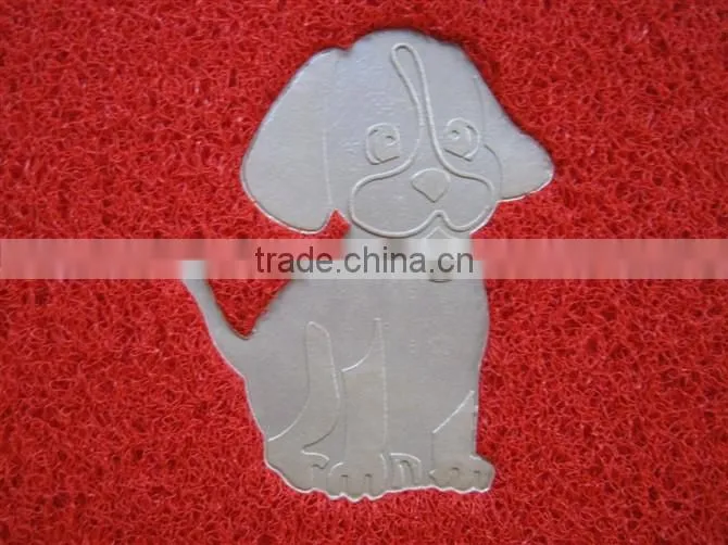 Customized PVC coil door mat with foam backing for entrance