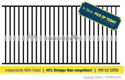 1200H*2400W flat top security 38x25mm tubular fencing