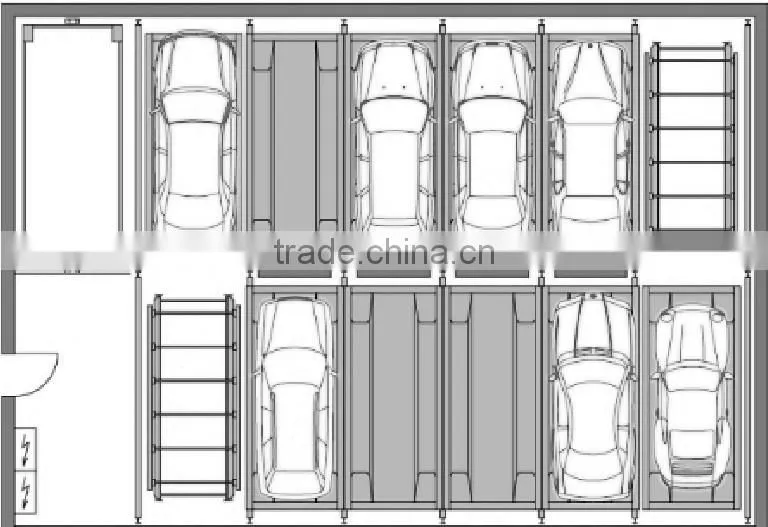 1 to 4 level smart Automated garage car parking system/High tech parking